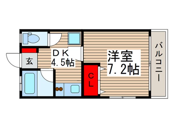 リバ－サイドハイツ５号館の物件間取画像